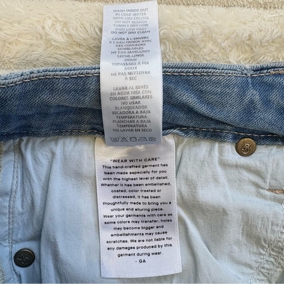 GOOD AMERICAN Straight Leg Jeans Light Wash Organic Cotton Size 10 30 - Picture 5 of 12